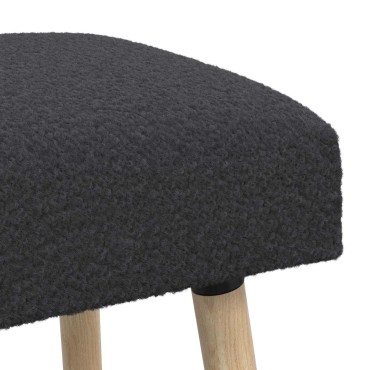 vidaXL παγκάκι Μονόχρωμο Σκούρο Γκρι 80x40x46cm Μπουκλέ