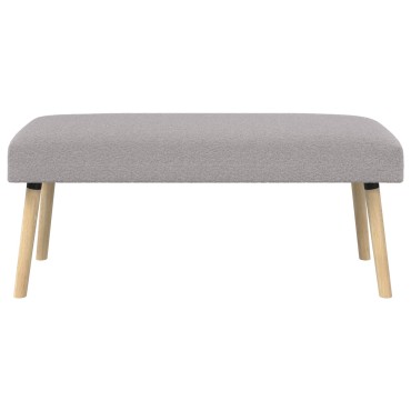 vidaXL παγκάκι Μονόχρωμο Ανοιχτό γκρι 110x40x46cm Μπουκλέ