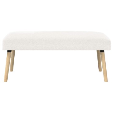vidaXL παγκάκι Μονόχρωμο Κρεμ 110x40x46cm Μπουκλέ