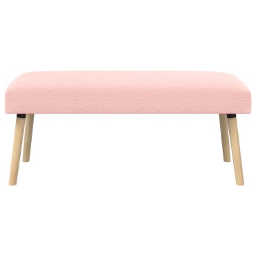 vidaXL παγκάκι Μονόχρωμο Ροζ 110x40x46cm Μπουκλέ