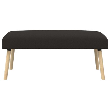 vidaXL παγκάκι Μονόχρωμο Μαύρο 110x40x46cm Μπουκλέ