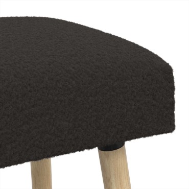 vidaXL παγκάκι Μονόχρωμο Μαύρο 110x40x46cm Μπουκλέ