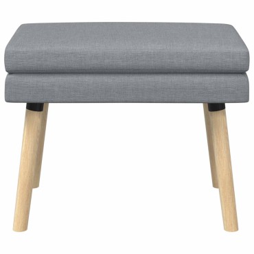 vidaXL Διπλή Επίστρωση Πάγκος Ανοιχτό γκρι 60x40x46cm Ύφασμα