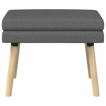 vidaXL Διπλή Επίστρωση Πάγκος Σκούρο Γκρι 60x40x46cm Ύφασμα