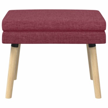 vidaXL Διπλή Επίστρωση Πάγκος Κόκκινο 60x40x46cm Ύφασμα