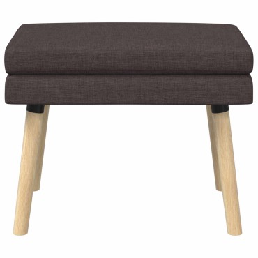 vidaXL Διπλή Επίστρωση Πάγκος Σκούρο Καφέ 60x40x46cm Ύφασμα