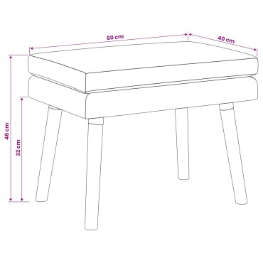 vidaXL Διπλή Επίστρωση Πάγκος Taupe 60x40x46cm Ύφασμα
