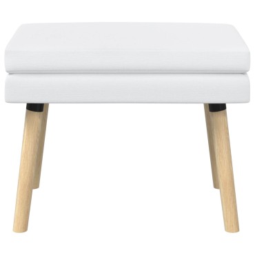 vidaXL Διπλή Επίστρωση Πάγκος Λευκό 60x40x46cm Ύφασμα