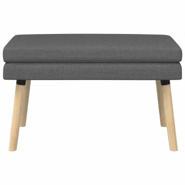 vidaXL Διπλή Επίστρωση Πάγκος Σκούρο Γκρι 80x40x47cm Ύφασμα