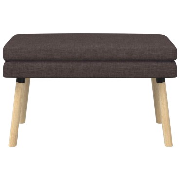 vidaXL Διπλή Επίστρωση Πάγκος Σκούρο Καφέ 80x40x47cm Ύφασμα