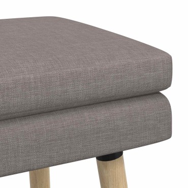 vidaXL Διπλή Επίστρωση Πάγκος Taupe 80x40x47cm Ύφασμα