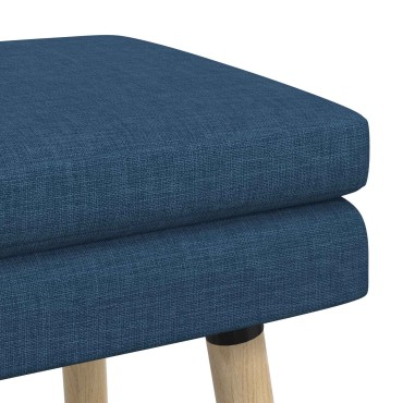 vidaXL Διπλή Επίστρωση Πάγκος Μπλε 80x40x47cm Ύφασμα
