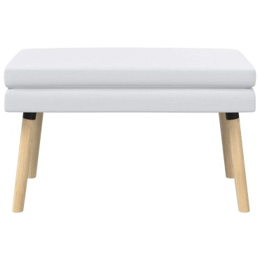 vidaXL Διπλή Επίστρωση Πάγκος Λευκό 80x40x47cm Ύφασμα