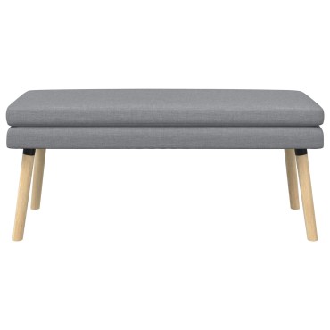 vidaXL Διπλή Επίστρωση Πάγκος Ανοιχτό γκρι 110x40x47cm Ύφασμα
