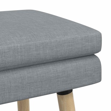 vidaXL Διπλή Επίστρωση Πάγκος Ανοιχτό γκρι 110x40x47cm Ύφασμα