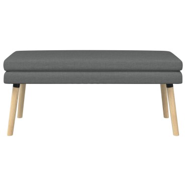 vidaXL Διπλή Επίστρωση Πάγκος Σκούρο Γκρι 110x40x47cm Ύφασμα