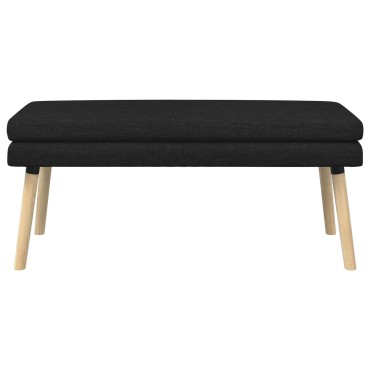 vidaXL Διπλή Επίστρωση Πάγκος Μαύρο 110x40x47cm Ύφασμα