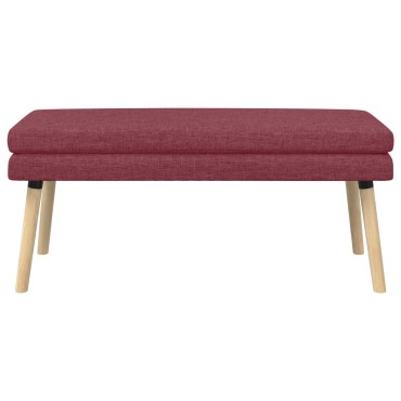 vidaXL Διπλή Επίστρωση Πάγκος Κόκκινο 110x40x47cm Ύφασμα