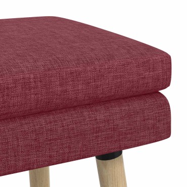 vidaXL Διπλή Επίστρωση Πάγκος Κόκκινο 110x40x47cm Ύφασμα