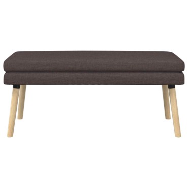 vidaXL Διπλή Επίστρωση Πάγκος Σκούρο Καφέ 110x40x47cm Ύφασμα