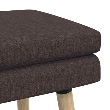 vidaXL Διπλή Επίστρωση Πάγκος Σκούρο Καφέ 110x40x47cm Ύφασμα