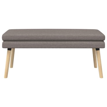 vidaXL Διπλή Επίστρωση Πάγκος Taupe 110x40x47cm Ύφασμα