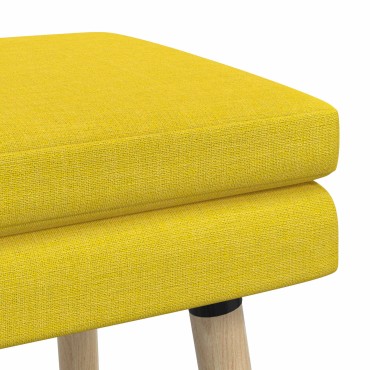 vidaXL Διπλή Επίστρωση Πάγκος Απαλό Κίτρινο 110x40x47cm Ύφασμα