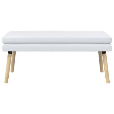 vidaXL Διπλή Επίστρωση Πάγκος Λευκό 110x40x47cm Ύφασμα
