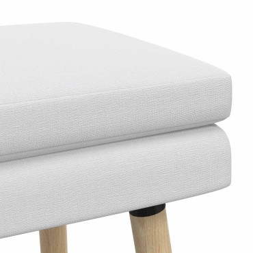 vidaXL Διπλή Επίστρωση Πάγκος Λευκό 110x40x47cm Ύφασμα