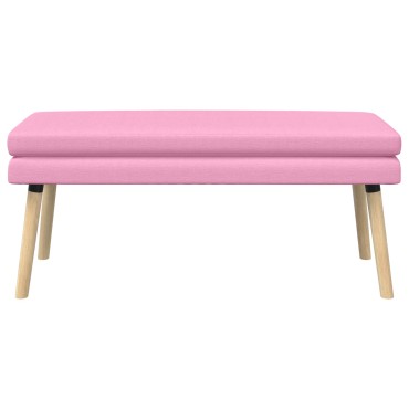 vidaXL Διπλή Επίστρωση Πάγκος Ροζ 110x40x47cm Ύφασμα