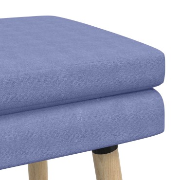 vidaXL Διπλή Επίστρωση Πάγκος Μπλε τζην 110x40x47cm Ύφασμα