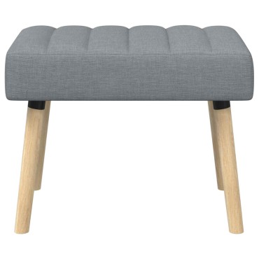 vidaXL Πάγκος με Καναλεύματα Ανοιχτό γκρι 60x40x45cm Ύφασμα 1 τεμ.