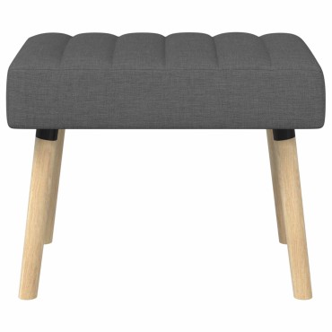 vidaXL Πάγκος με Καναλεύματα Σκούρο Γκρι 60x40x45cm Ύφασμα 1 τεμ.