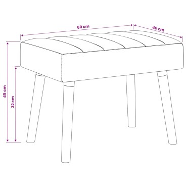 vidaXL Πάγκος με Καναλεύματα Σκούρο Γκρι 60x40x45cm Ύφασμα 1 τεμ.