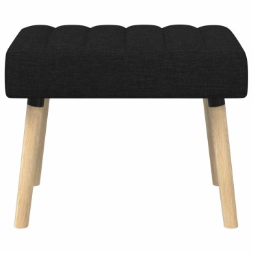 vidaXL Πάγκος με Καναλεύματα Μαύρο 60x40x45cm Ύφασμα 1 τεμ.