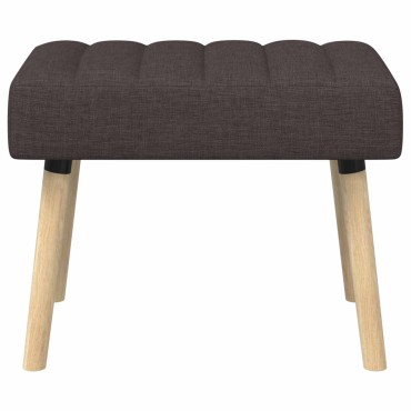 vidaXL Πάγκος με Καναλεύματα Σκούρο Καφέ 60x40x45cm Ύφασμα 1 τεμ.