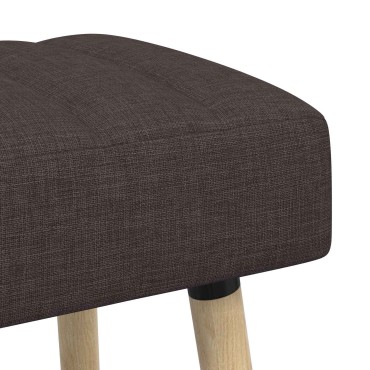 vidaXL Πάγκος με Καναλεύματα Σκούρο Καφέ 60x40x45cm Ύφασμα 1 τεμ.