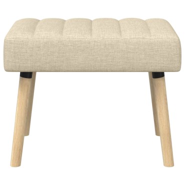 vidaXL Πάγκος με Καναλεύματα Κρεμ 60x40x45cm Ύφασμα 1 τεμ.