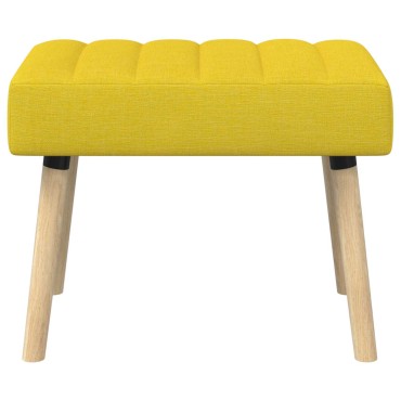 vidaXL Πάγκος με Καναλεύματα Απαλό Κίτρινο 60x40x45cm Ύφασμα 1 τεμ.