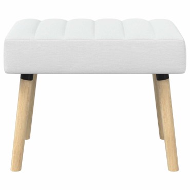 vidaXL Πάγκος με Καναλεύματα Λευκό 60x40x45cm Ύφασμα 1 τεμ.