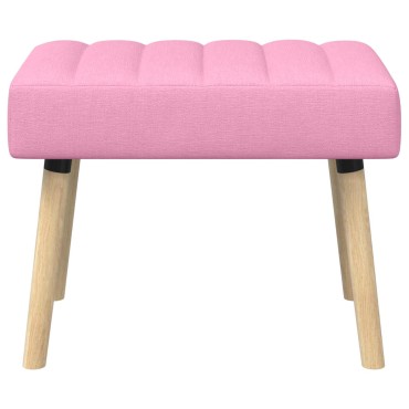 vidaXL Πάγκος με Καναλεύματα Ροζ 60x40x45cm Ύφασμα 1 τεμ.