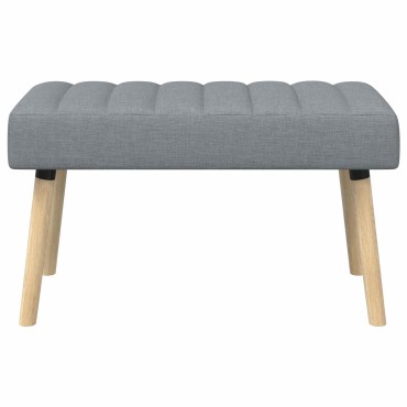 vidaXL Πάγκος με Καναλεύματα Ανοιχτό γκρι 80x40x46cm Ύφασμα 1 τεμ.