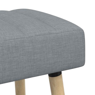 vidaXL Πάγκος με Καναλεύματα Ανοιχτό γκρι 80x40x46cm Ύφασμα 1 τεμ.