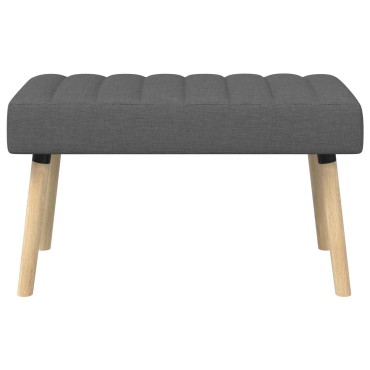 vidaXL Πάγκος με Καναλεύματα Σκούρο Γκρι 80x40x46cm Ύφασμα 1 τεμ.