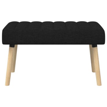 vidaXL Πάγκος με Καναλεύματα Μαύρο 80x40x46cm Ύφασμα 1 τεμ.