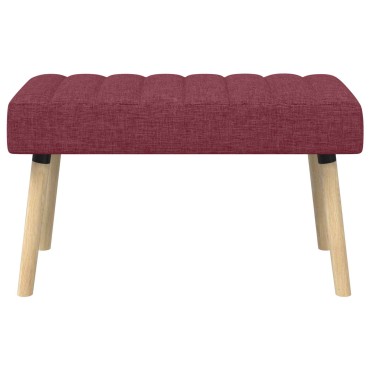 vidaXL Πάγκος με Καναλεύματα Κόκκινο 80x40x46cm Ύφασμα 1 τεμ.