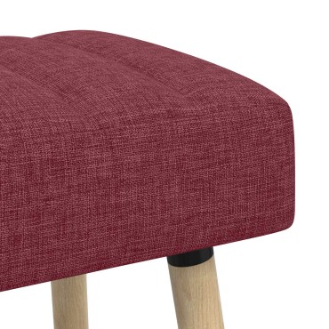 vidaXL Πάγκος με Καναλεύματα Κόκκινο 80x40x46cm Ύφασμα 1 τεμ.