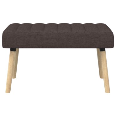 vidaXL Πάγκος με Καναλεύματα Σκούρο Καφέ 80x40x46cm Ύφασμα 1 τεμ.