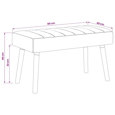 vidaXL Πάγκος με Καναλεύματα Σκούρο Πράσινο 80x40x46cm Ύφασμα 1 τεμ.