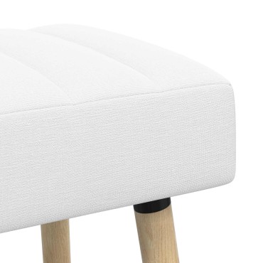 vidaXL Πάγκος με Καναλεύματα Λευκό 80x40x46cm Ύφασμα 1 τεμ.